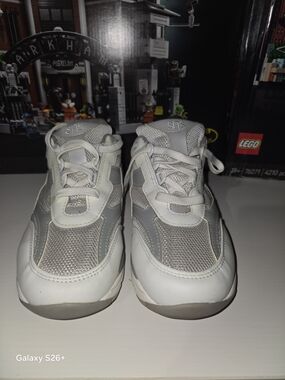 SAS Womens White and Gray Athletic Sneakers - Discontinued Style